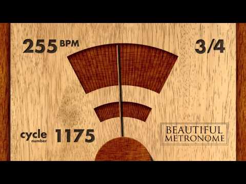 255 BPM 3/4 Wood Metronome HD