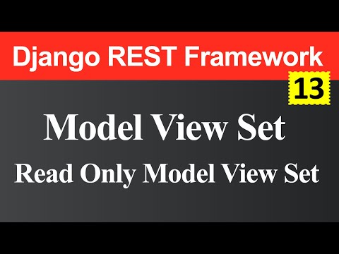 Model View Set and Ready Only Model View Set in Django REST Framework Hindi