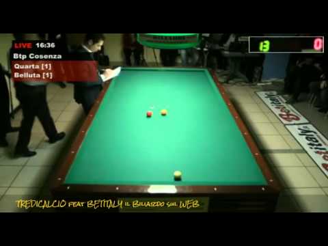QUARTA vs BELLUTA -  4° D.F. 4^PROVA  BILIARDO BTP 2016 COSENZA