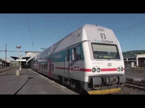 ČD 471.018 - Odjezd vlaku Os 8815 - Beroun, 7.6.2014