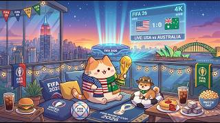 Cozy FIFA World Cup Balcony with Mochi Cat 🐱 | Soft Jazz Lofi to Relax & Study