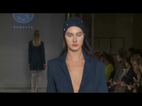 Cobalt Blue Virgin Wool Dress @ London Fashion Week AW 19 / 20