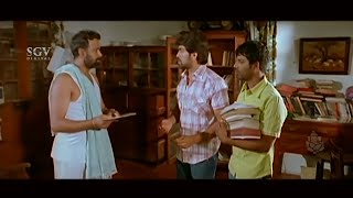 Yash and Sathish came to Principal Home Comedy Scenes | Rocking Star Yash Best Scenes Kannada