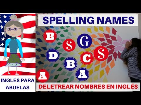 Deletrear nombres en inglés. Spell names in English. Alia, Marga, Juan, Lola, Rosa, Mari, Nieves...