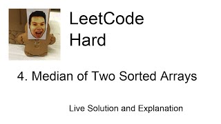 YouTube video '4. Median of Two Sorted Arrays (Leetcode Hard)'