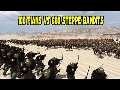 100 Fian Champions vs 600 Steppe Bandits - Mount & Blade 2: Bannerlord
