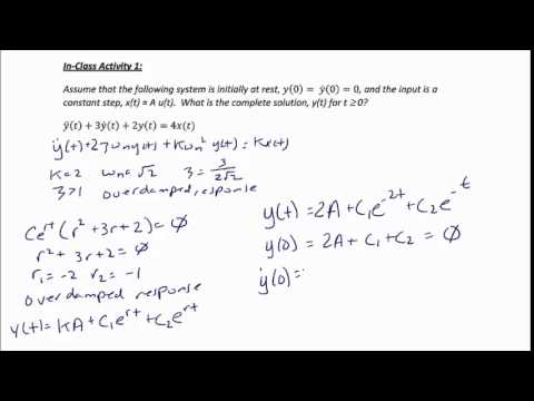 ECE205 Lecture 2-2: Solving Second Order Differential Equations