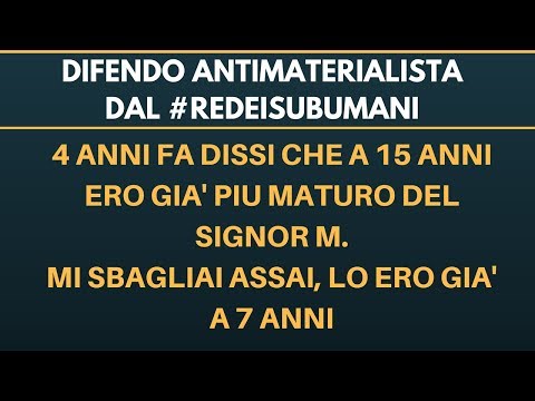 Mr. M.? At 7, I was more mature than him - I defend ANTIMATERIALIST from the #RedeiSubumani