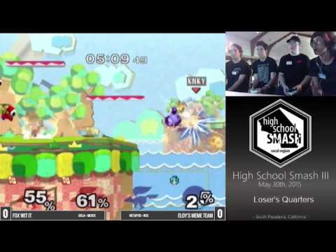 HSS 5/30 - Fox wit it Vs. Eloy's meme team - SSBM Doubles Loser's Quarters
