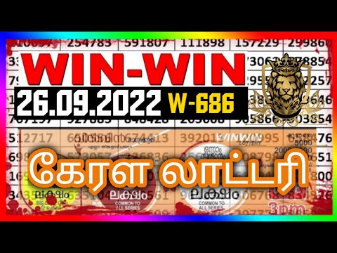 26.09.2022 kerala lottery guessing / win win 686 / today kl guessing