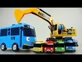 Tayo Bus Excavator Poli Mini Car Toys 타요 중장비놀이
