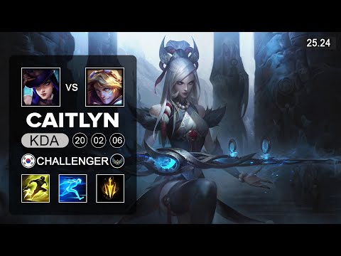 Caitlyn vs Ezreal ADC - KR Challenger - Patch 25.24 Season 15