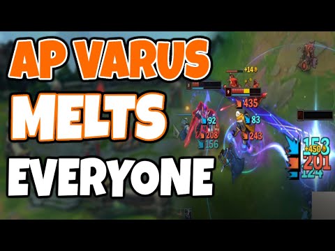 AP VARUS can ONE TAP ANY SQUISHY, and SHREDS TANKS | Challenger Varus Mid - League of Legends