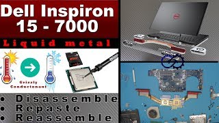Dell Inspiron 15 7000 LIQUID METAL thermal compound and teardown