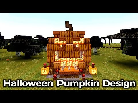 TadCreeper - Halloween Pumpkin Design Idea , Minecraft Bedrock. [Tutorial]