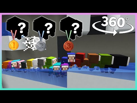 Sheep Race in 360° - Minecraft Marble Race [VR] 4K video