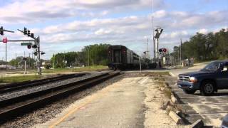 preview picture of video 'Amtrak action from the Sebring, FL train station.'