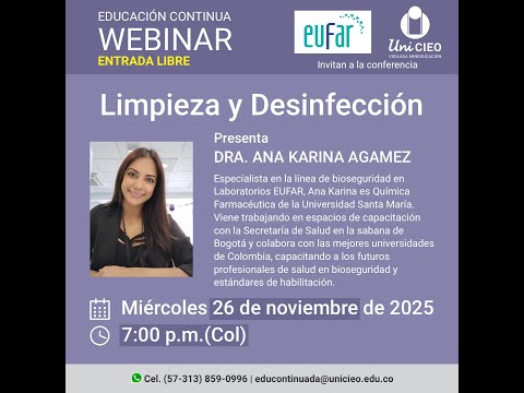 Webinar – Limpieza y Desinfección