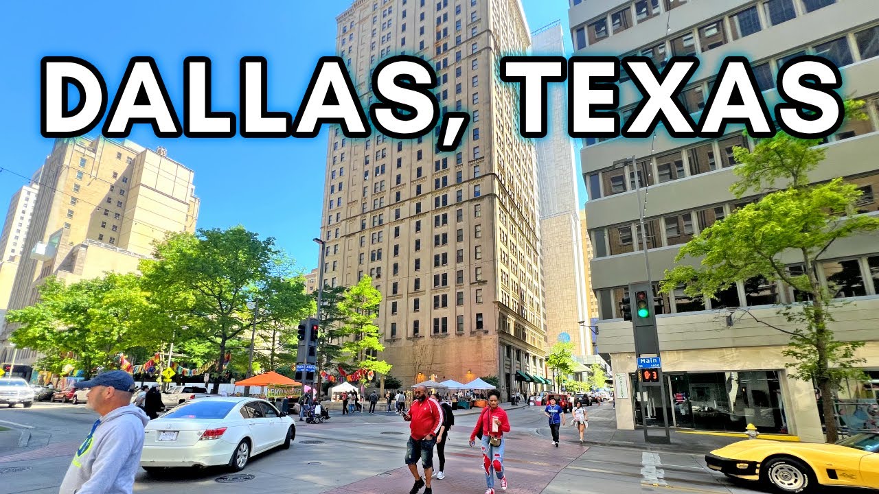 Immersive street-level walking tour through Dallas Downtown, United States, showcasing authentic urban landscapes, local architecture, and the vibrant atmosphere of the city's neighborhoods