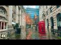 Rainy London Walk Bishopsgate To Old Street 4K