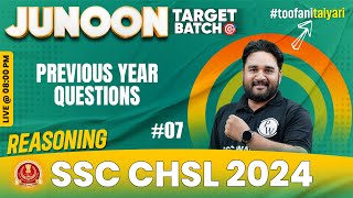 SSC CHSL 2024 | SSC CHSL Reasoning | CHSL Reasoning PYQ #7 | SSC CHSL 2024 Preparation | Sandeep Sir
