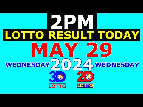 Lotto Result Today 2pm May 29 2024 (PCSO)