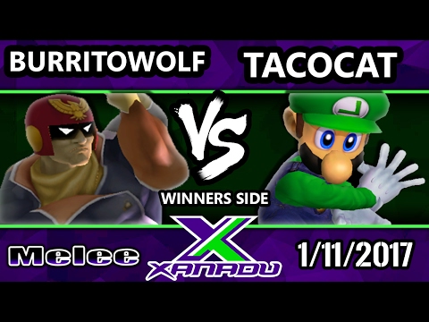 S@X 184 - Burritowolf (Captain Falcon) Vs. Tacocat (Luigi) - SSBM Tournament - Smash Melee