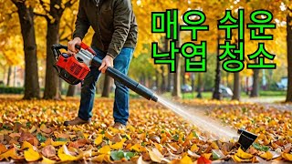 대포 송풍기로 하는 매우 쉬운 가을 낙엽 청소(하이코 HIKO 대포 송풍기)