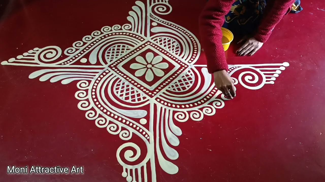 Beautiful Alpana Rangoli Designs for Festivals – Easy Video Tutorials - video 2