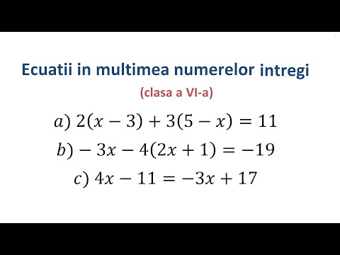 Ecuatii in Z, Partea 3 - Exercitii rezolvate (Clasa a VI-a)