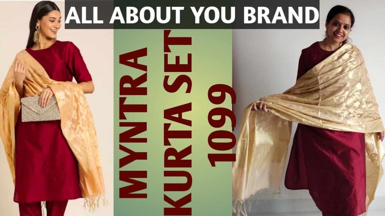 All About You Kurta Set( Rs.1099) /Maroon Kurta set with Dupatta #shorts