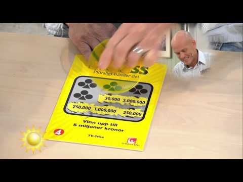 Andreas från Linköping skrapar Triss - Nyhetsmorgon (TV4)