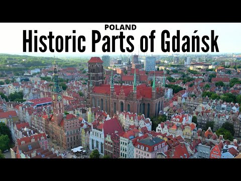 Historic Parts of Gdańsk - 4K drone video