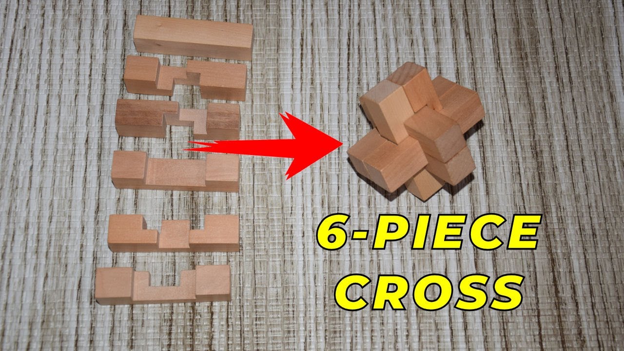 How To Solve the 6 Piece Wooden cross Puzzle