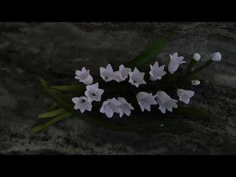 How to make Lily of the Valley Flower From Crepe Paper