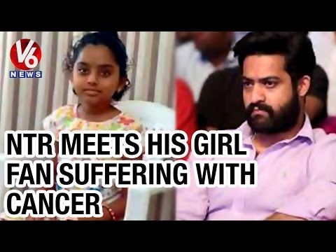 Jr NTR meets his ill fan Srinidhi | Make a Wish foundation - Teenmaar News (12-05-2015)