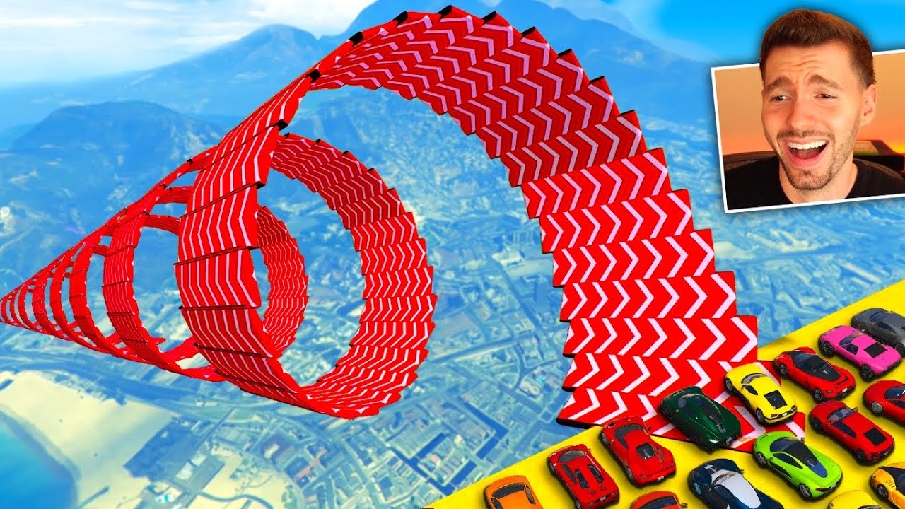 GTA V Online: MEGA RAMPA espiral 99,999999% ÉPICO NO MAR!