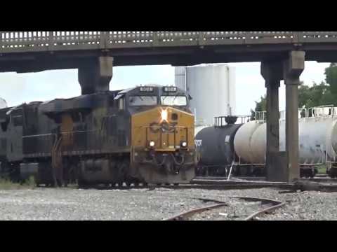 CSX 904 w/ Awesome K5L Leads Loaded Automotive Train on 8/12/17!