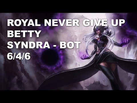Royal Never Give Up Betty Bot Syndra vs Aphelios - KR Challenger Rank Game