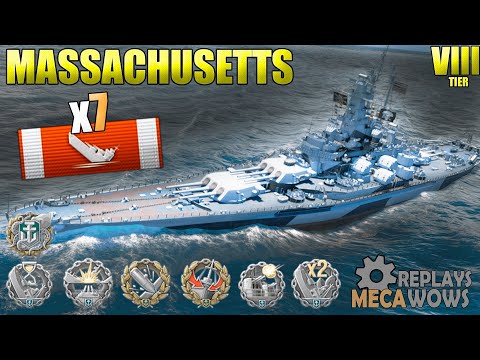 Massachusetts 7 Kills & 146k Damage | World of Warships Gameplay 4k