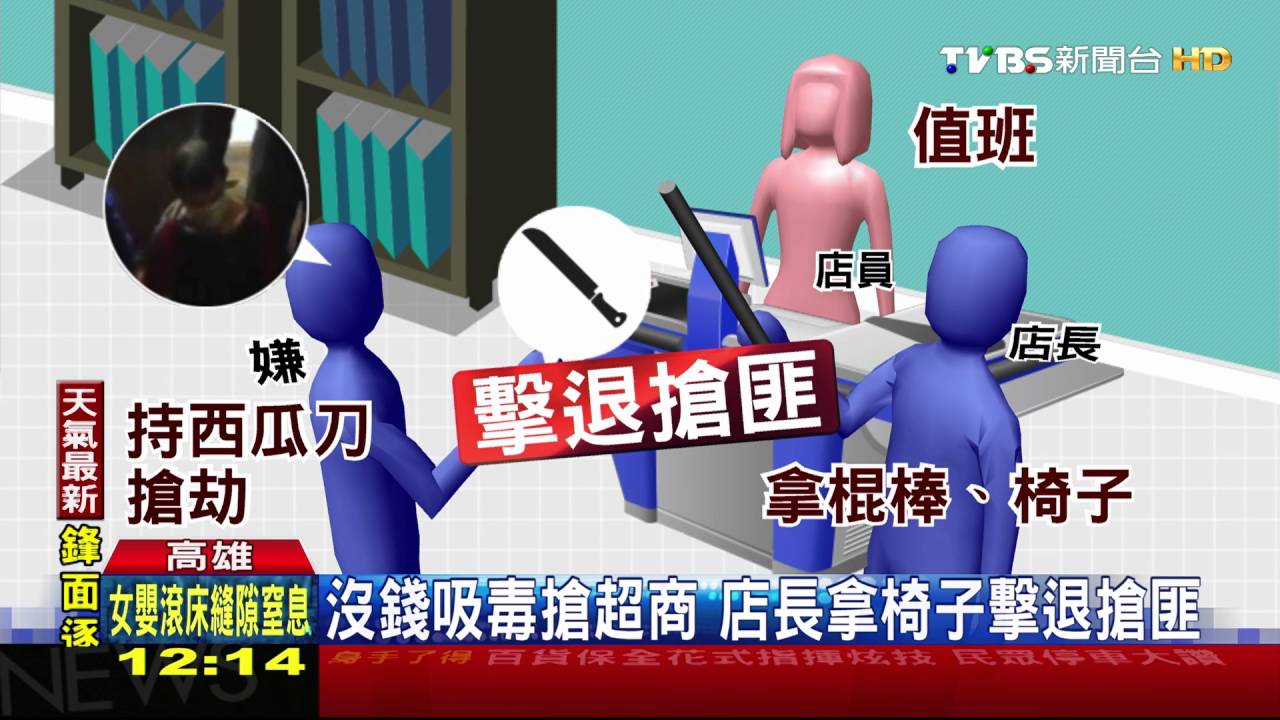 持刀搶劫超商　店長拿椅子擊退搶匪