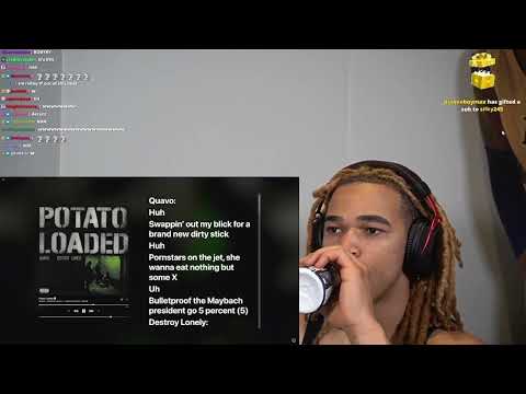 Plaqueboymax Reacts To Potato Loaded - Quavo and Destroy Lonely