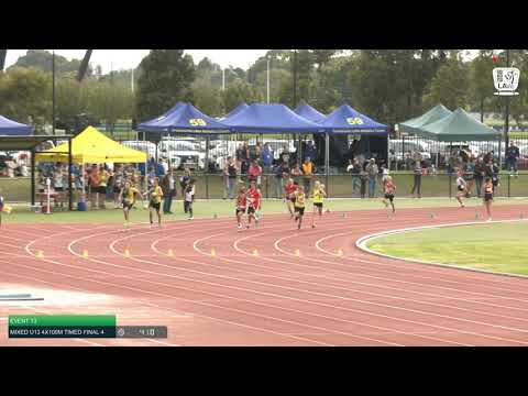 Mixed U13 4x100m Timed Final 4: 2021 Commonwealth Bank State Relays Championships // LAVicTV