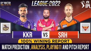 SRH vs KKR IPL 2022 61st Match Prediction- 14 May | Kolkata vs Hyderabad Match Prediction #ipl2022