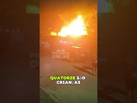 Incêndio Destrói Casas e Deixa 24 Pessoas Desabrigadas em SC — 14 São Crianças