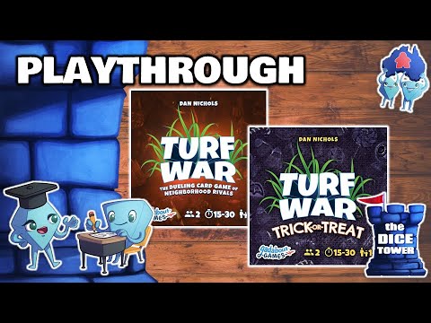 Turf War + Trick or Treat Expansion - Have the Best Yard! Playthrough with Stella & Tarrant