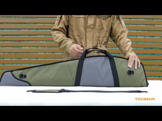 Vídeo relacionado con Tourbon Caza Escopeta Gun Rifle Bolsa de almacenamiento con correa de hombro ajustable - Verde con Brown Trim (Breakdown Shotgun)