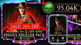 I SPENT 95,000 SOULS! | Freddy Krueger Pack Opening! | Best Pack?! | MK Mobile | Nightmare Freddy