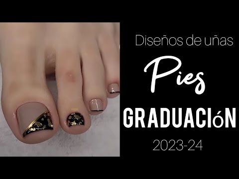 DISEÑOS DE UÑAS PARA PIES GRADUACIÓN🎓 #diseñosdeuñasparapies #uñasdecoradas #diseñosdeuñas #uñas2023