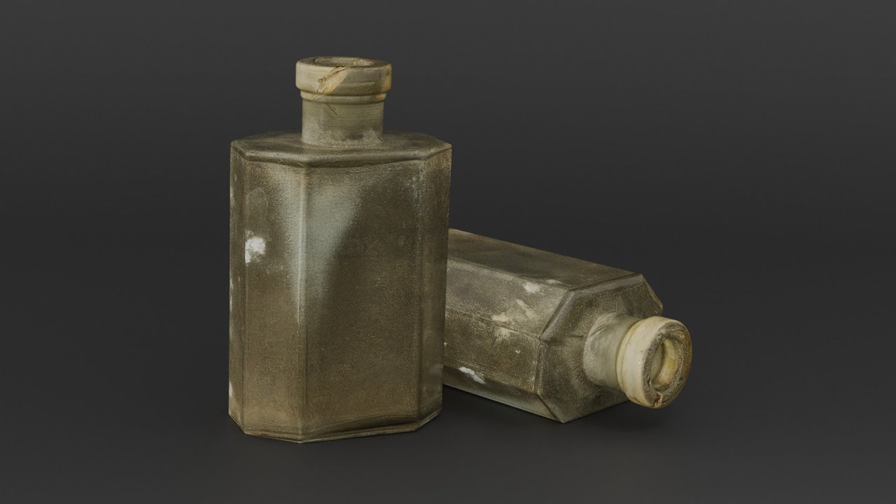 Bottles Collection Old Glass 3D Model